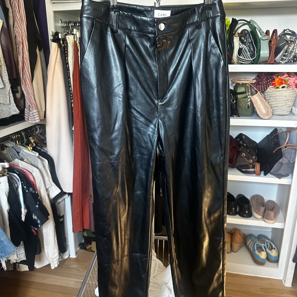Cami NYC Black Vegan Leather Pants